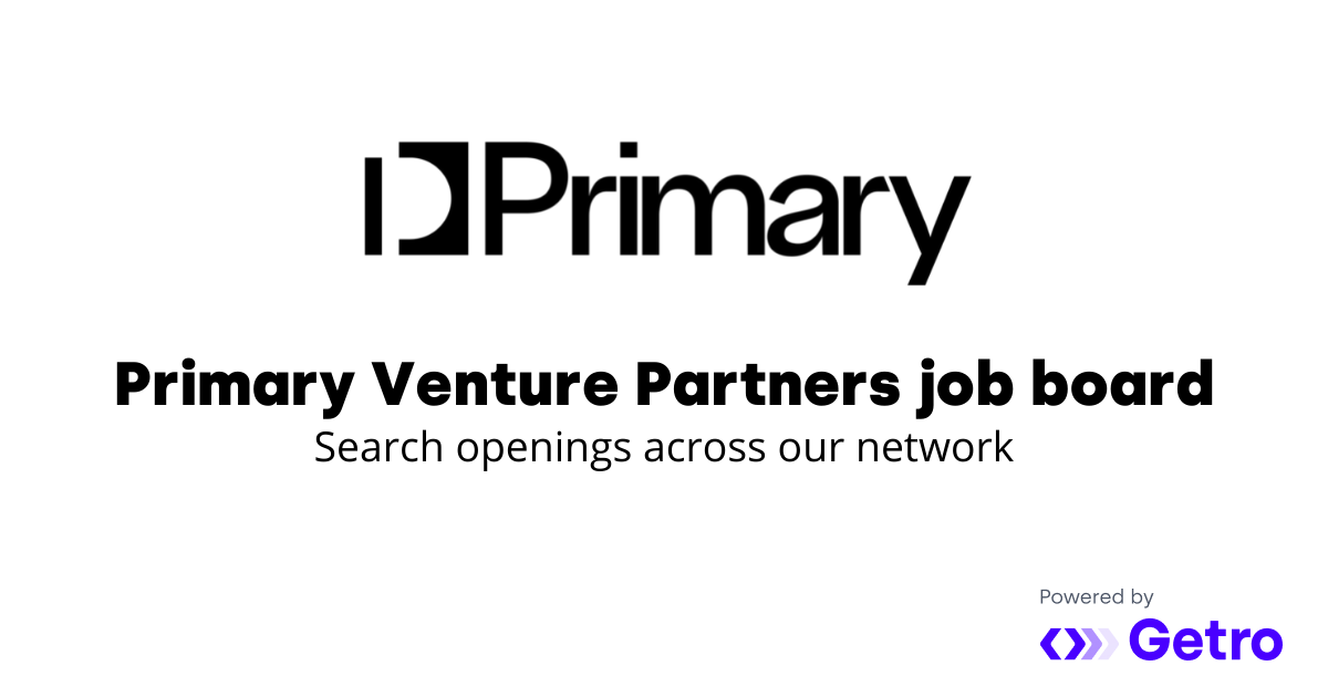 Jobs Primary Venture Partners Job Board