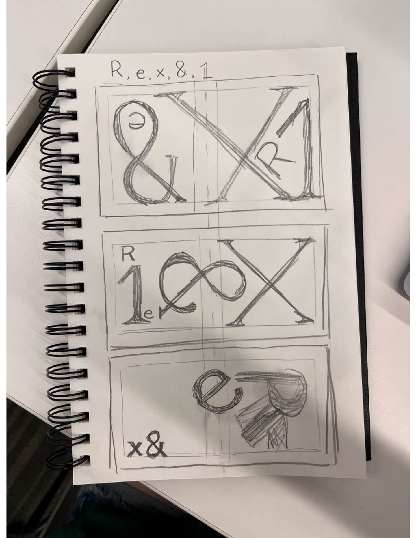 Letterform in layout