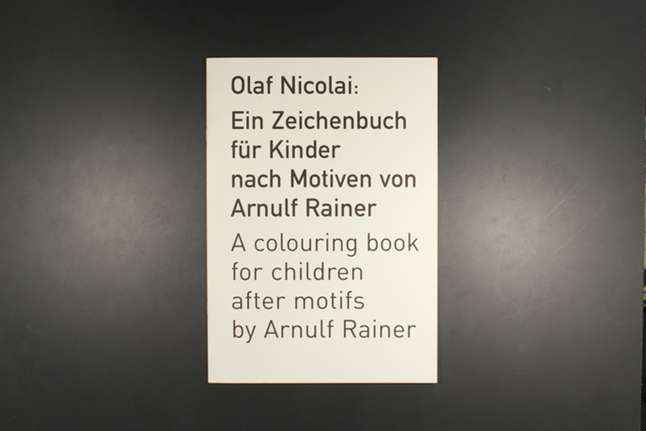 Olaf Nicolai Ein Zeichenbuch Fur Kinder Nach Motiven Von Arnulf Rainer A Colouring Book For Children After Motifs By Arnulf Rainer Printed Matter