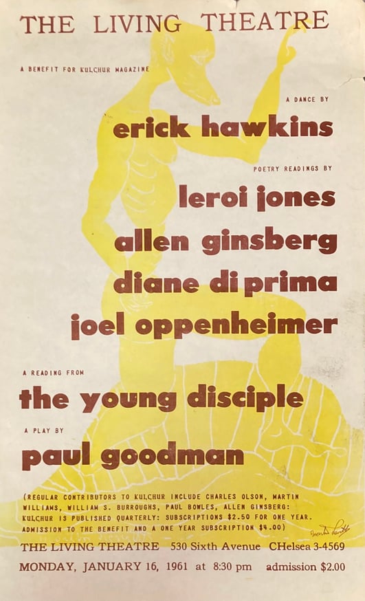 The Living Theatre Benefit for Kulchur Magazine [Flyer]