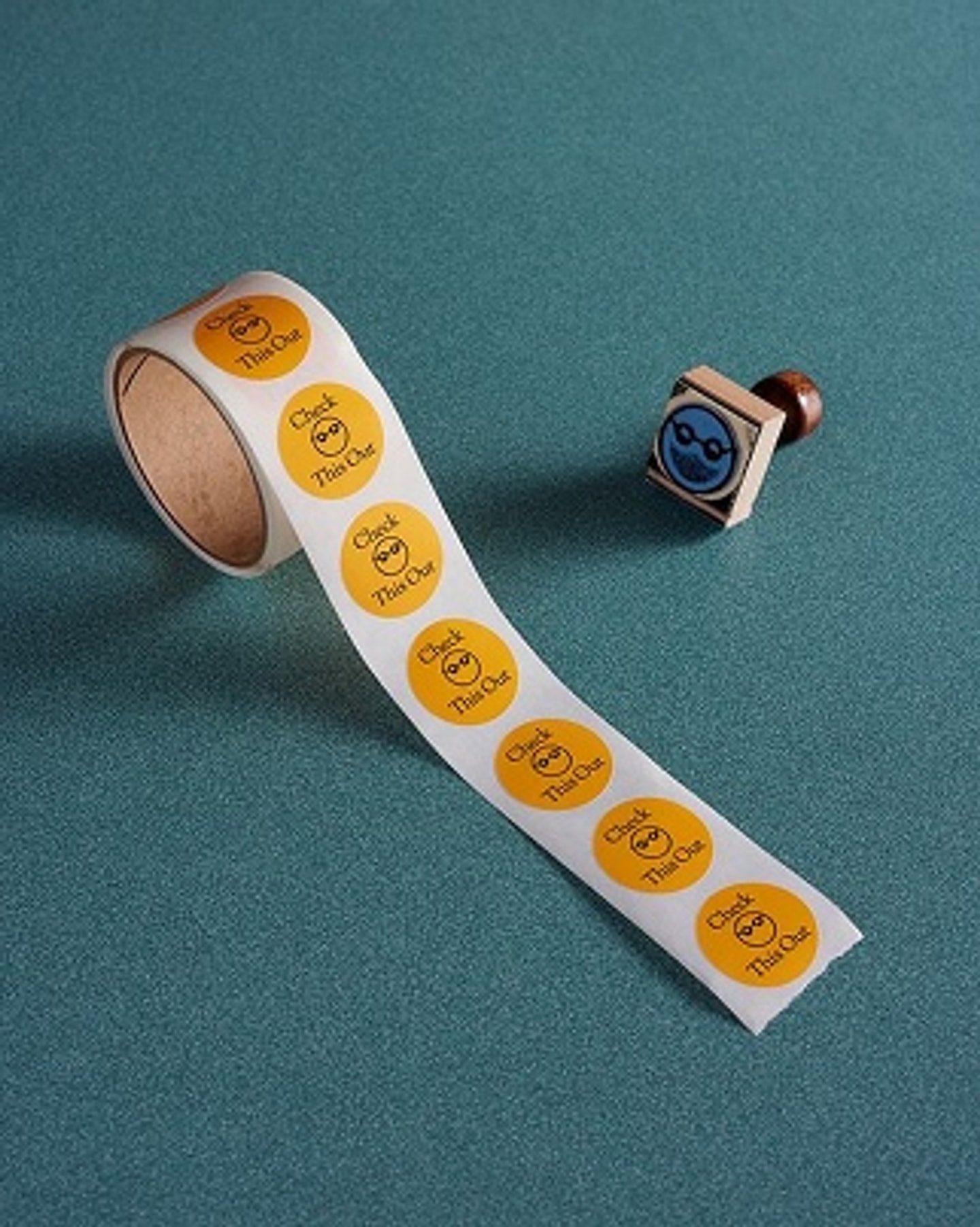 photo of a roll of stickers