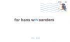 For Hans Waanders : 1951-2001