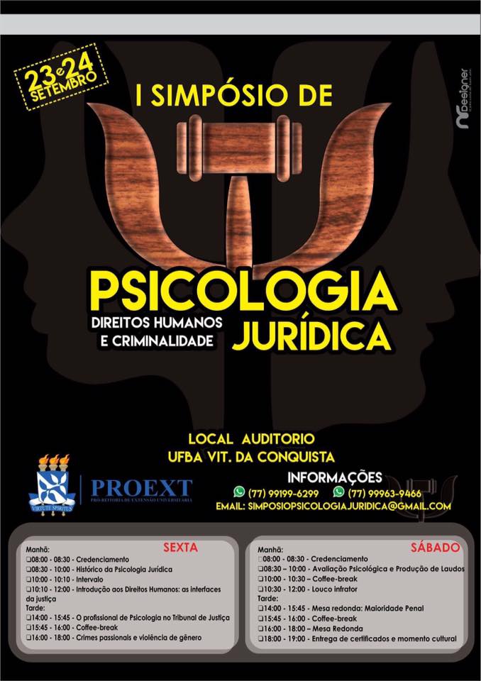 I Simpósio de Psicologia Jurídica: Direitos Humanos e Criminalidade.
