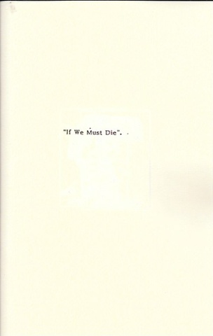 "If We Must Die"