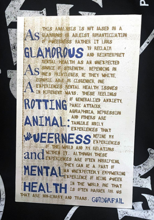 As Glamorous as a Rotting Animal: Queerness and Mental Health