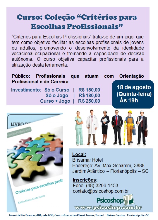 Curso: Coleção “Critérios para Escolhas Profissionais”