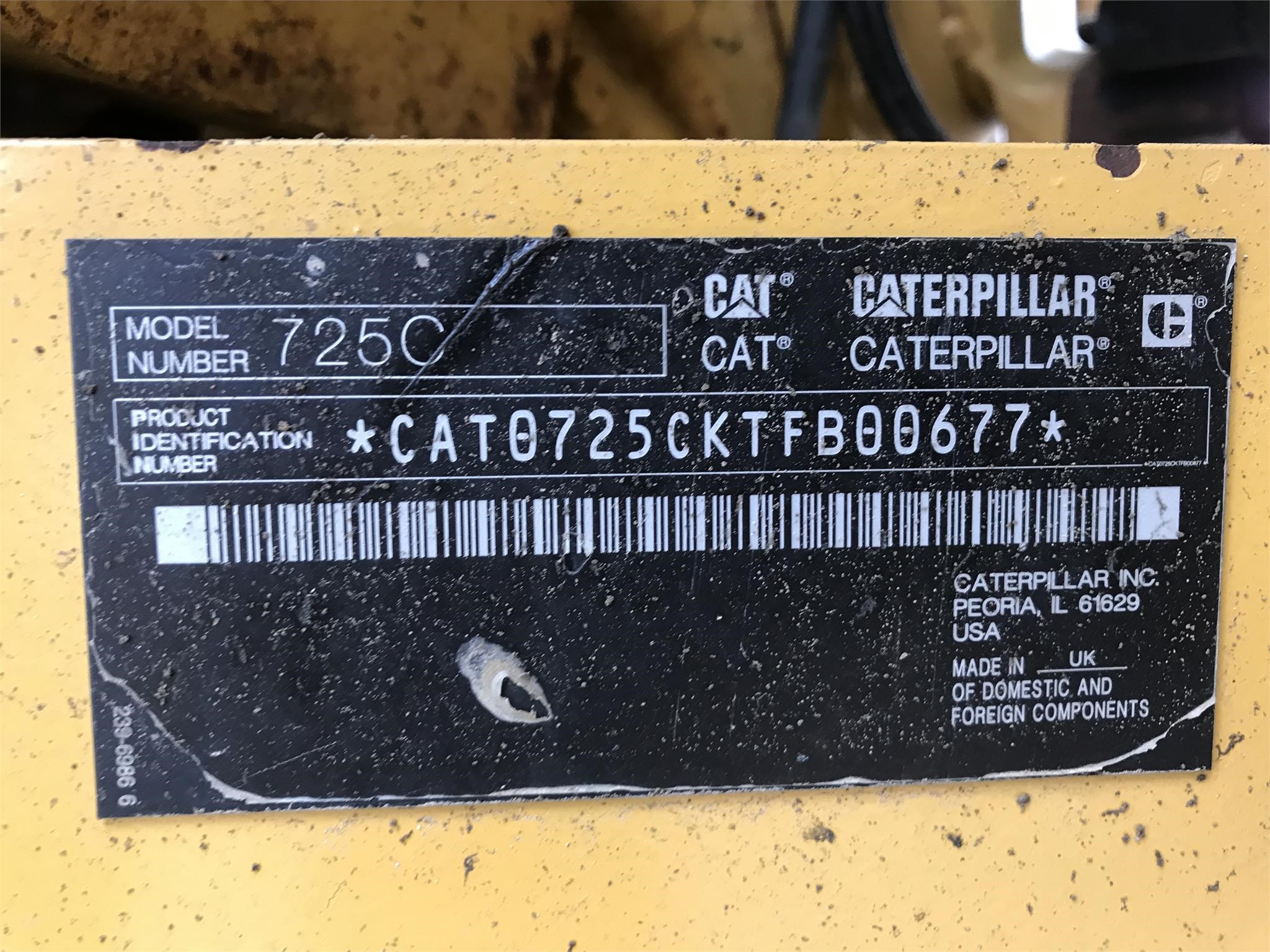 Photo of a 2015 Caterpillar 725C