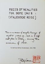 Pieces of Realities for Some Days : (Italienische Reise)