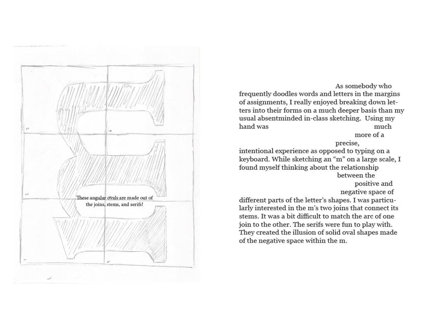 Letterform in layout
