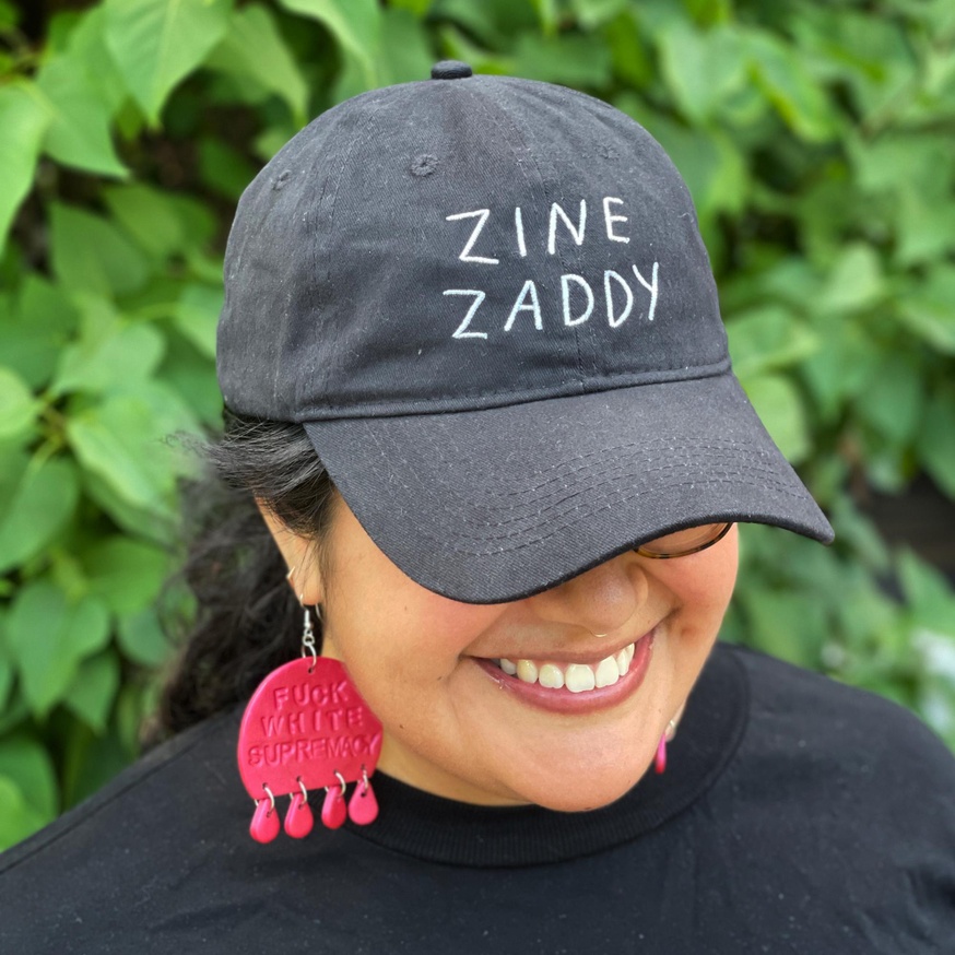 Zine Zaddy Cap in Black thumbnail 1