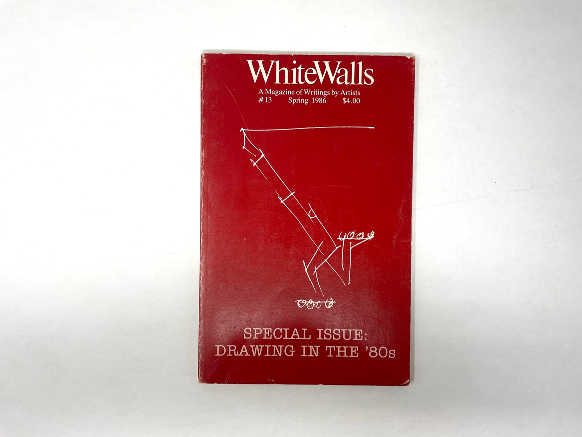 WhiteWalls : A Magazine of Writings by Artists thumbnail 1