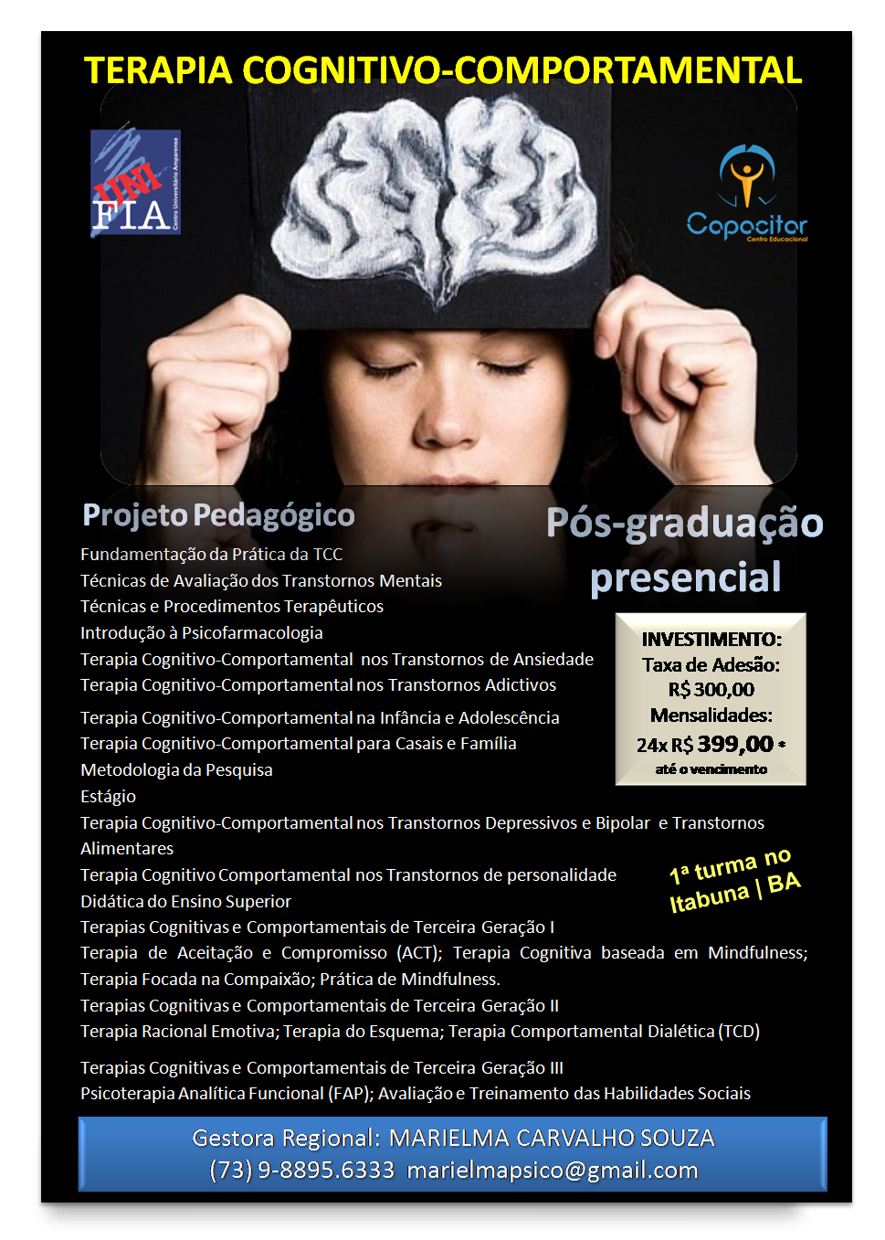 Pós Graduação em Terapia Cognitivo Comportamental