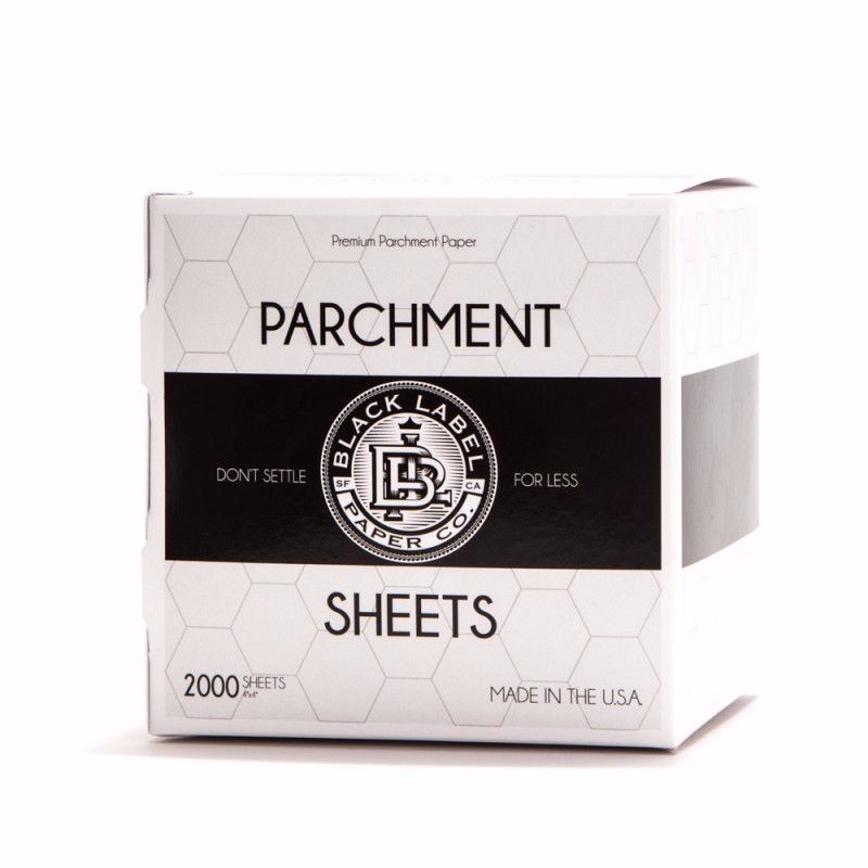 Black Label White Parchment Paper Squares Bleached w/ Silicone Coating (4" x 4") (2000 qty.)