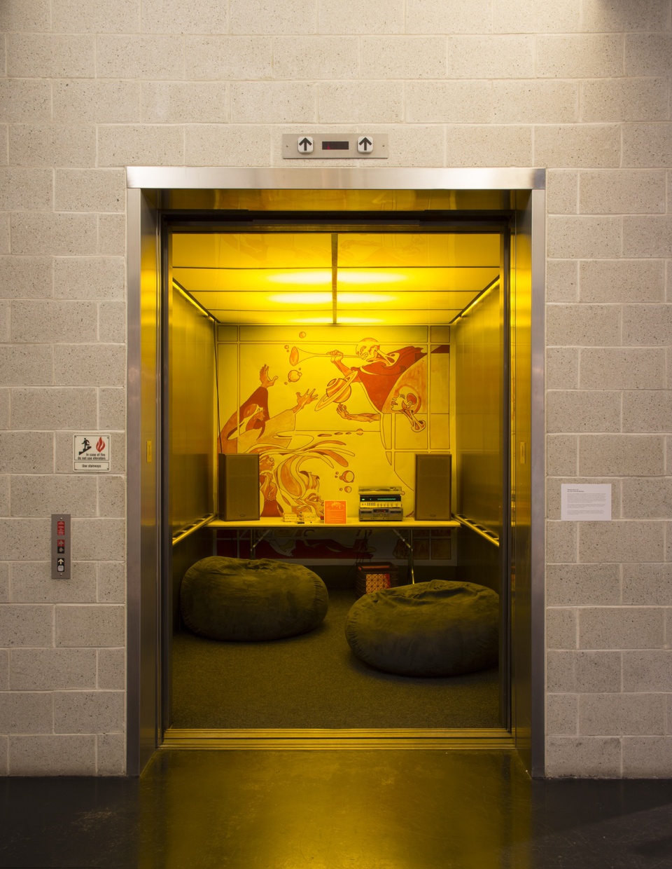 Installation view of *Elevator Music 33: Up = Out: A Sun Ra Mixtape*, 2017