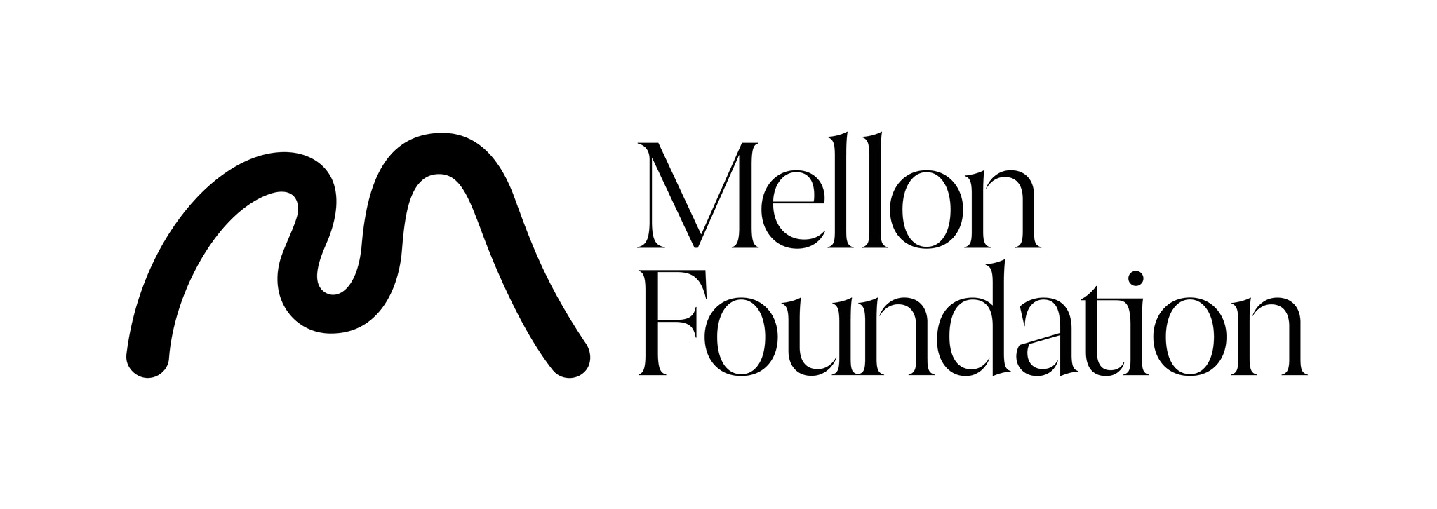 Mellon Foundation logo, including the organization's name beside a squiggly stylized M.