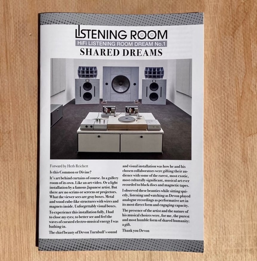 Devon Turnbull (Ojas) HiFi Pursuit Listening Room Dream No. 1 Zine