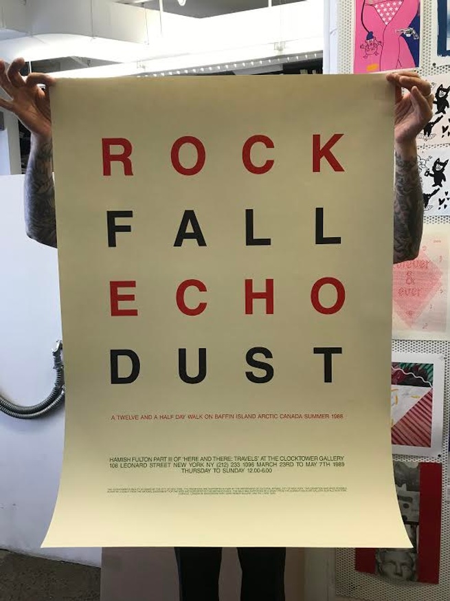 Hamish Fulton - Rock Fall Echo Dust: A and a Half Day Walk on Baffin Island Arctic Canada Summer 1988. - Printed Matter