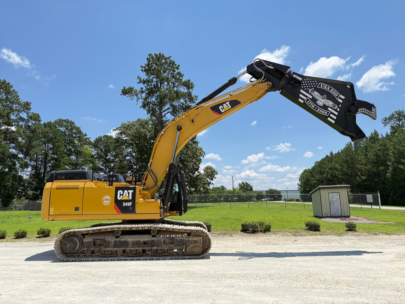 Used 2018 Caterpillar 349FL w Shear For Sale