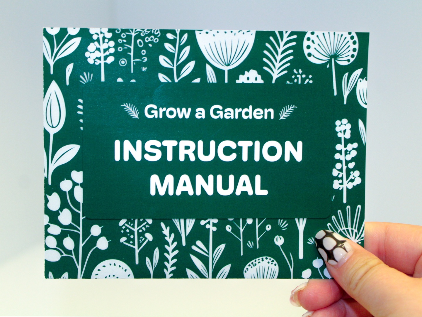 "Grow a Garden" instruction manual