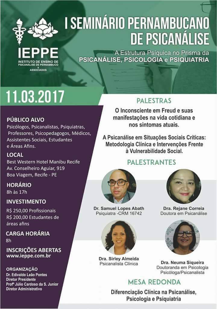 I SEMINÁRIO PERNAMBUCANO DE PSICANÁLISE