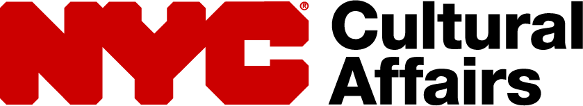 NYC Cultural Affairs logo, including the organizations's name with NYC in red block letters