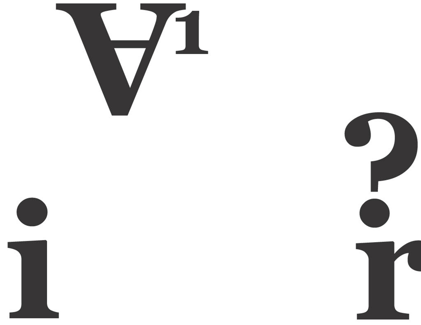 Letterform in layout