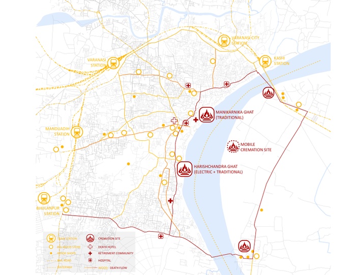 Varanasi Tourist Places Map Water Urbanism Varanasi - Columbia Gsapp