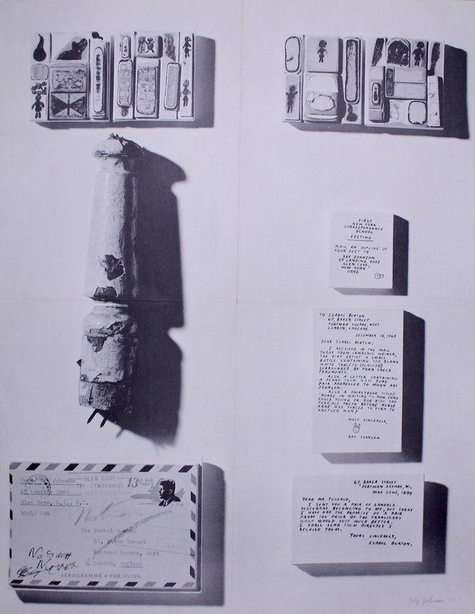 Ray Johnson : New York Correspondance School, Richard Feigen Gallery New York [Exhibition Poster] thumbnail 1