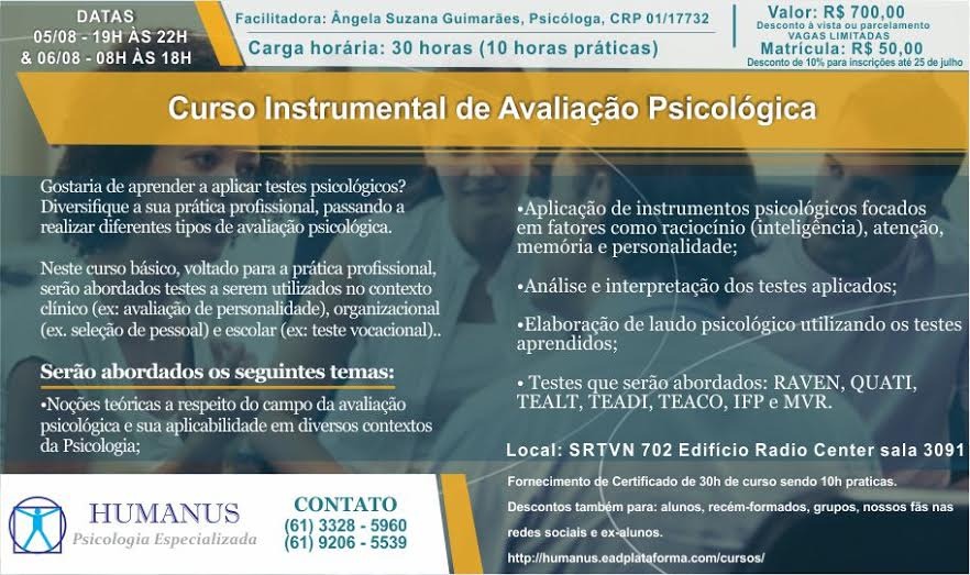 Curso Instrumental de Avaliação Psicologica