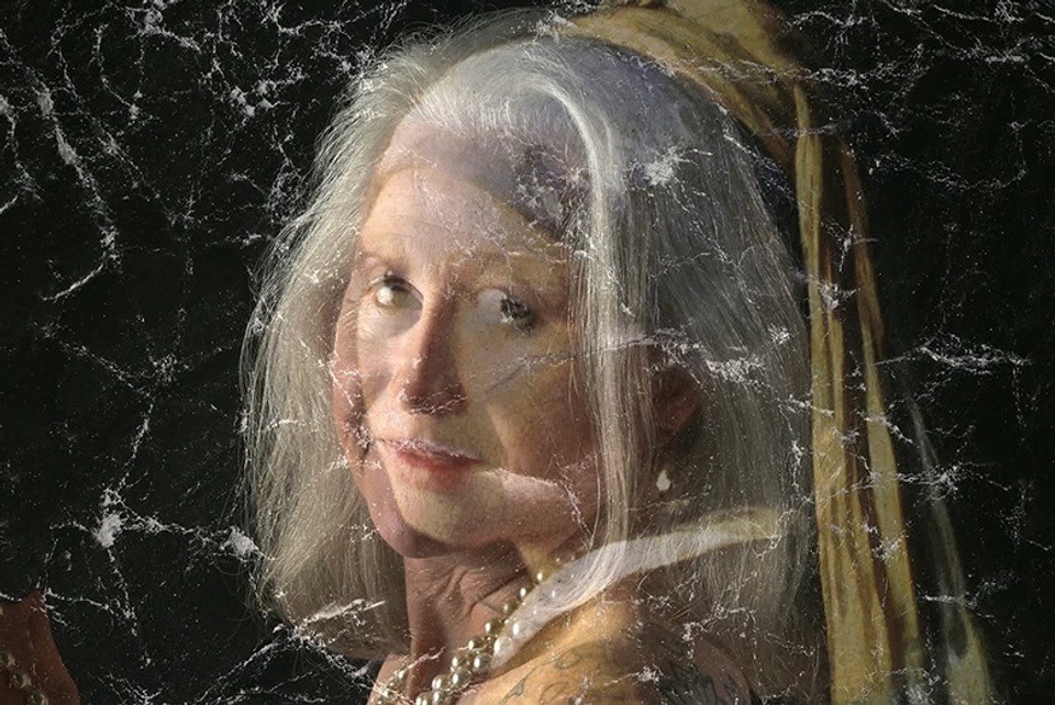 image blurred and overlapped based of young and old woman 