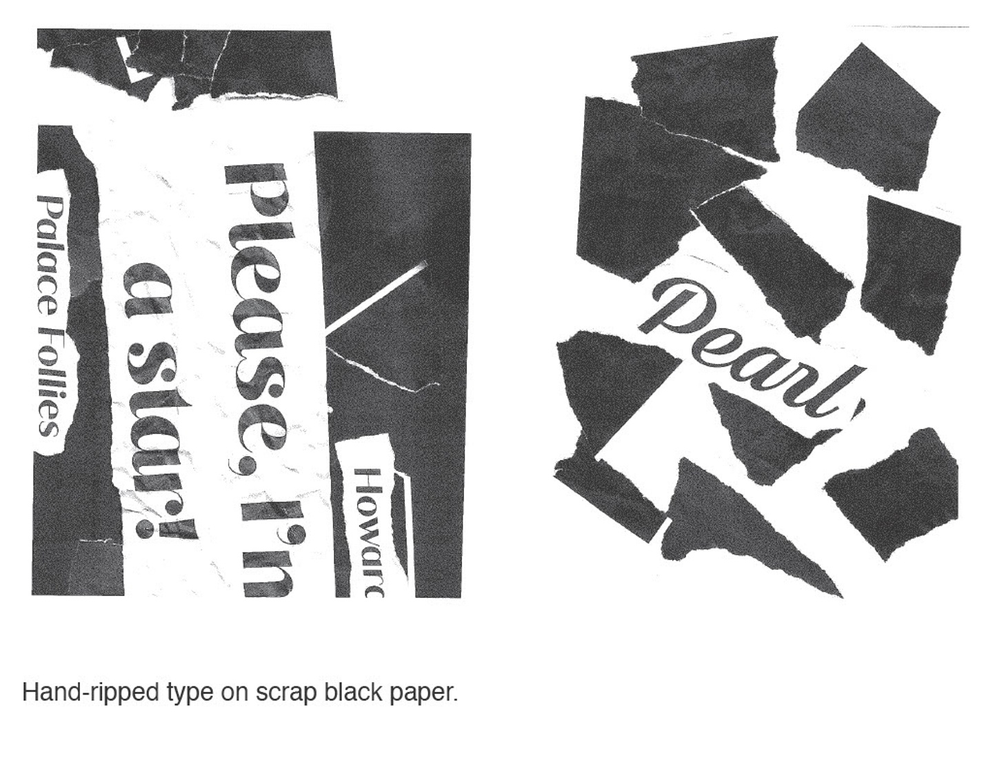 Typography manipulated by hand