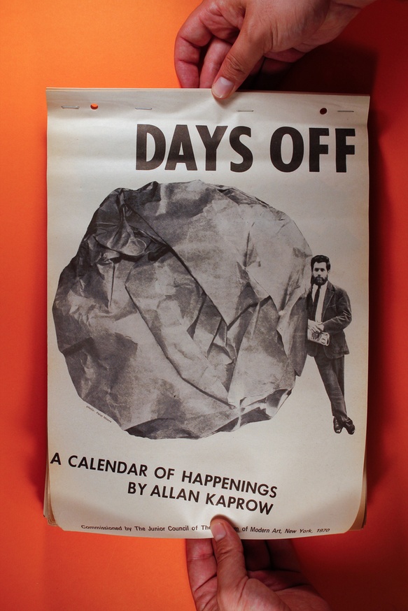 Allan Kaprow Days Off Calendar Printed Matter