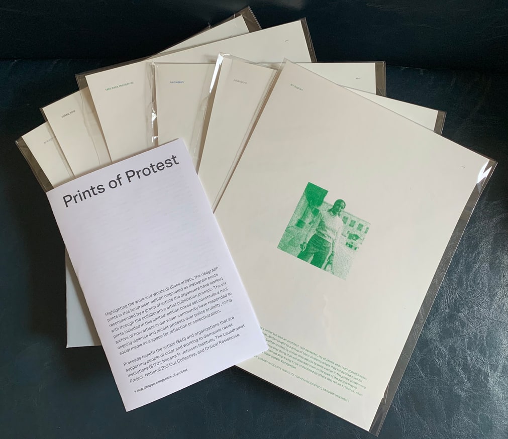 Prints of Protest: Boxed Set (Prints by Anaïs Duplan, Kameelah Janan Rasheed, Julian Louis Phillips, Tony Cokes, Neema Githere, and Erica Génécé) thumbnail 3