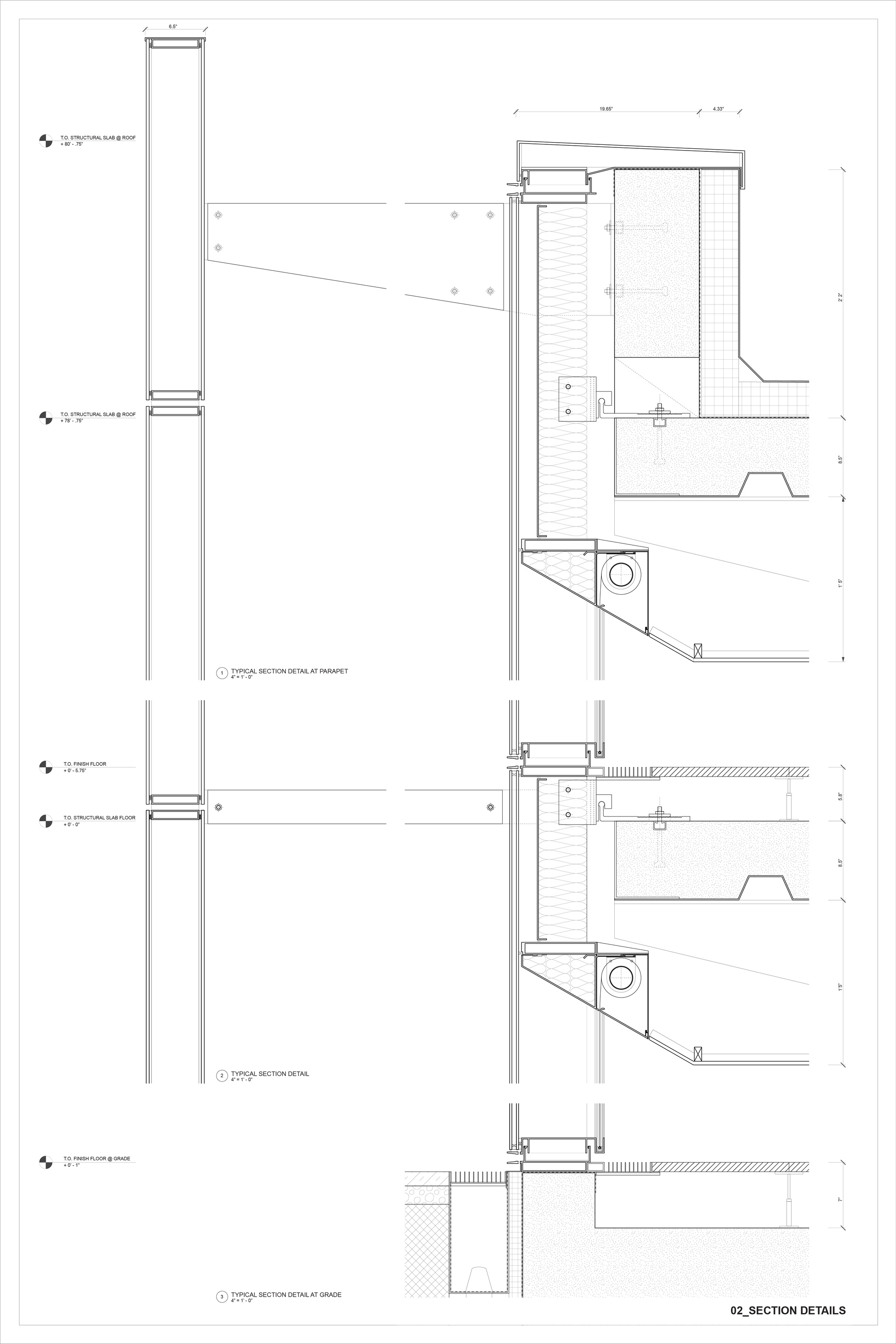 Wall Detail Drawing - Columbia GSAPP