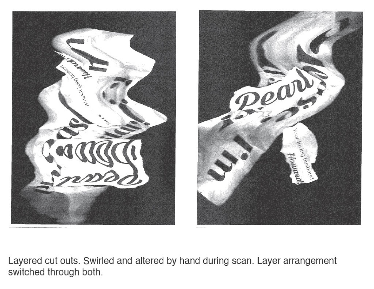 Typography manipulated by hand