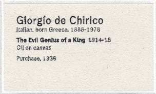 Permanent Collection Canvas Patch: Giorgio de Chirico