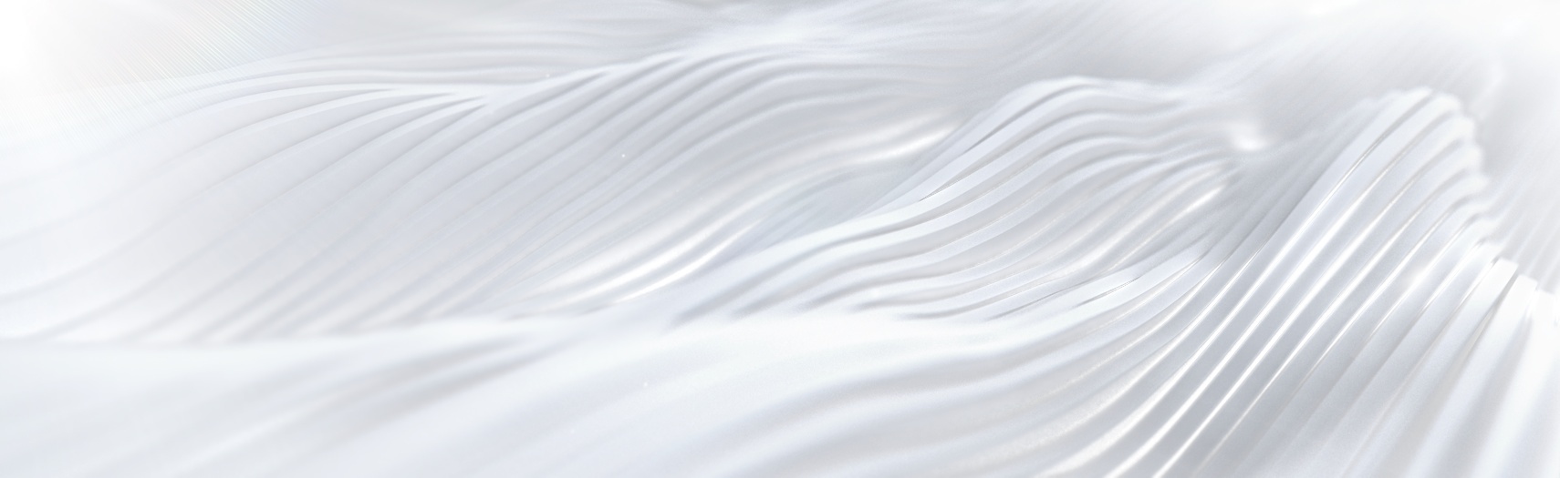 Render of smooth, layered waves of white shapes