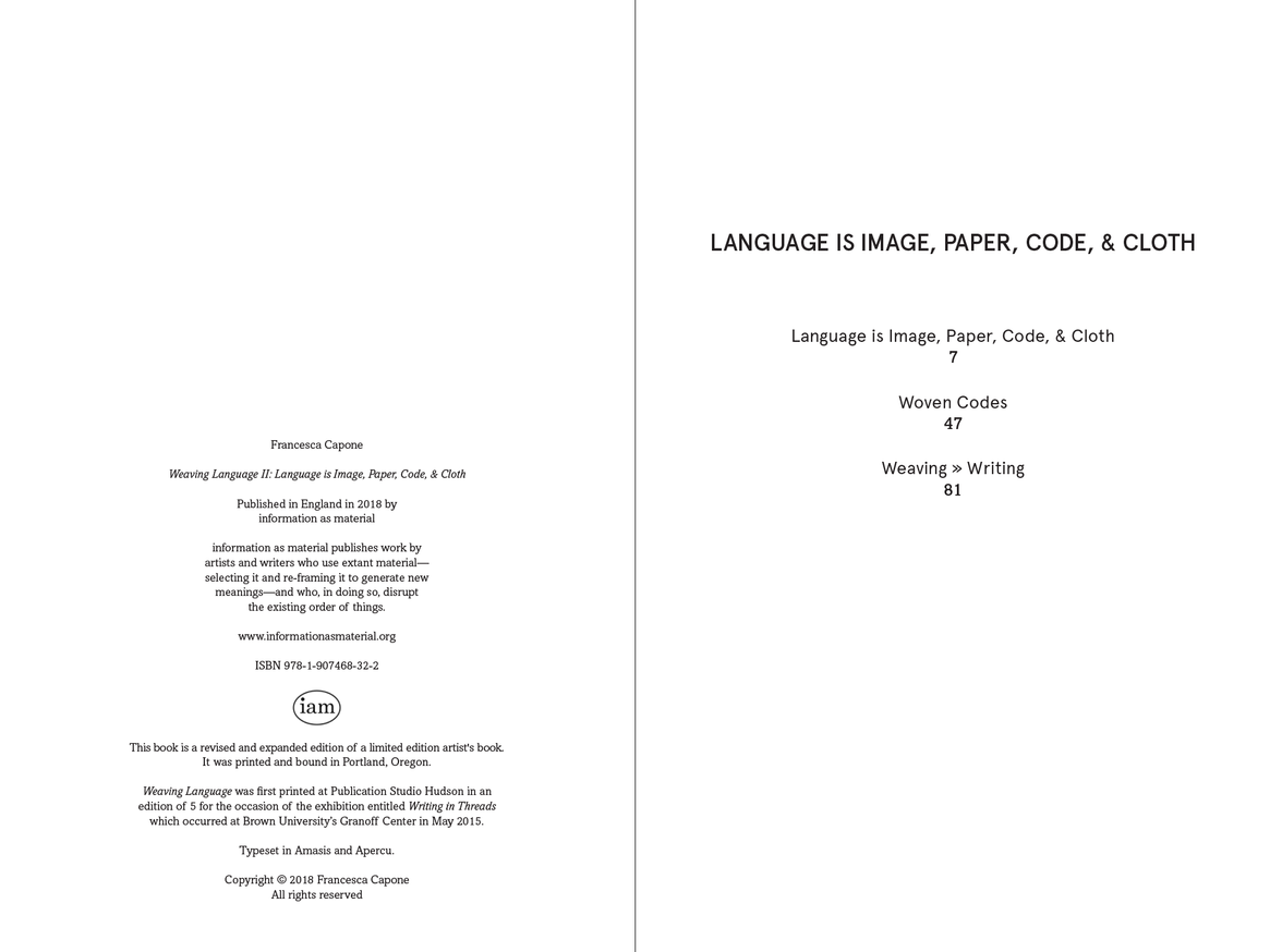 Weaving Language II: Language is Image, Paper, Code, & Cloth thumbnail 2