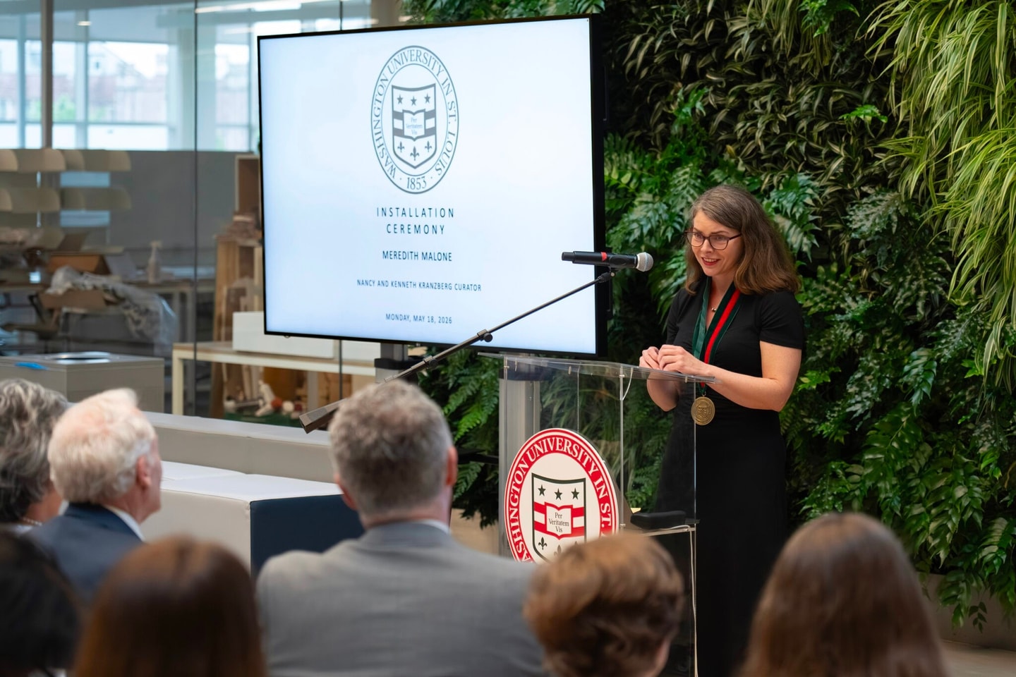 Installation ceremony in Weil Hall's Kuehner Court on WashU's campus