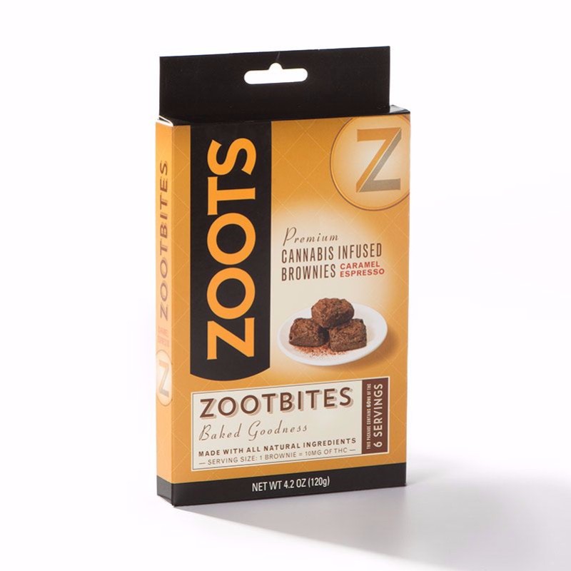 ZootBites Caramel Espresso Brownies - 60mg 6 pack