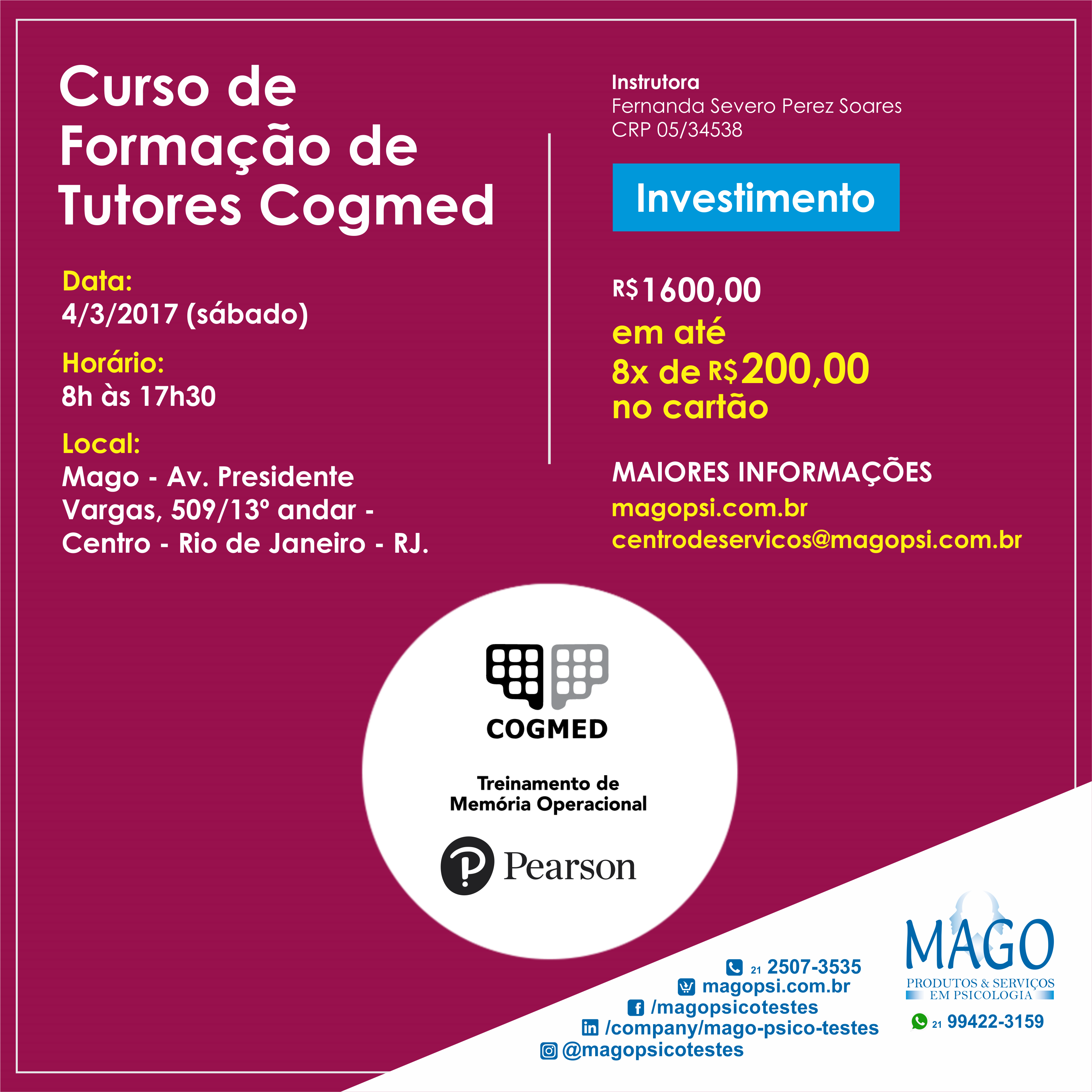 Curso de Formação de Tutores Cogmed