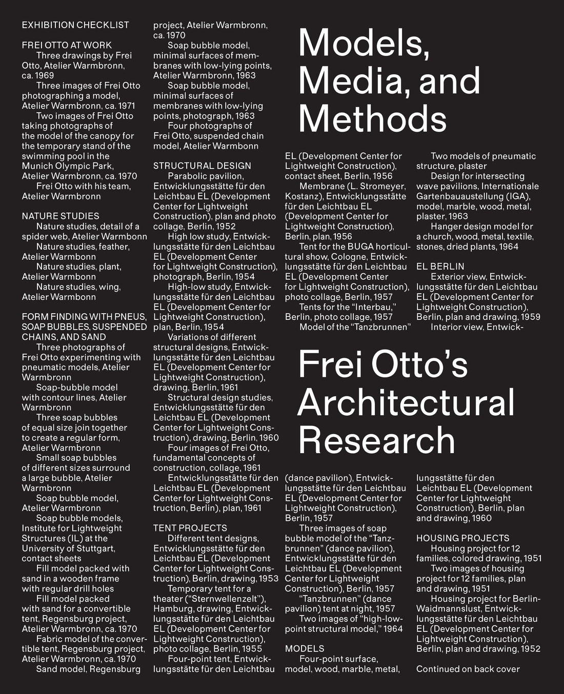Models, Media, and Methods: Frei Otto's Architectural Research