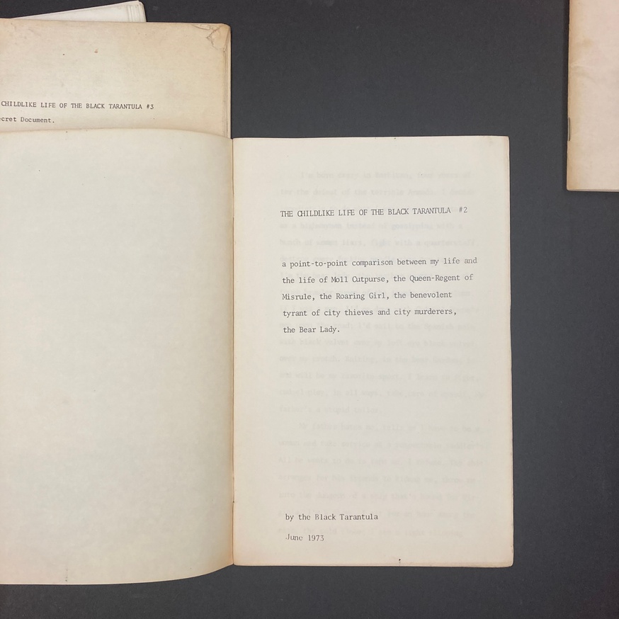 Kathy Acker - The Childlike Life of the Black Tarantula [Set of 6 ...