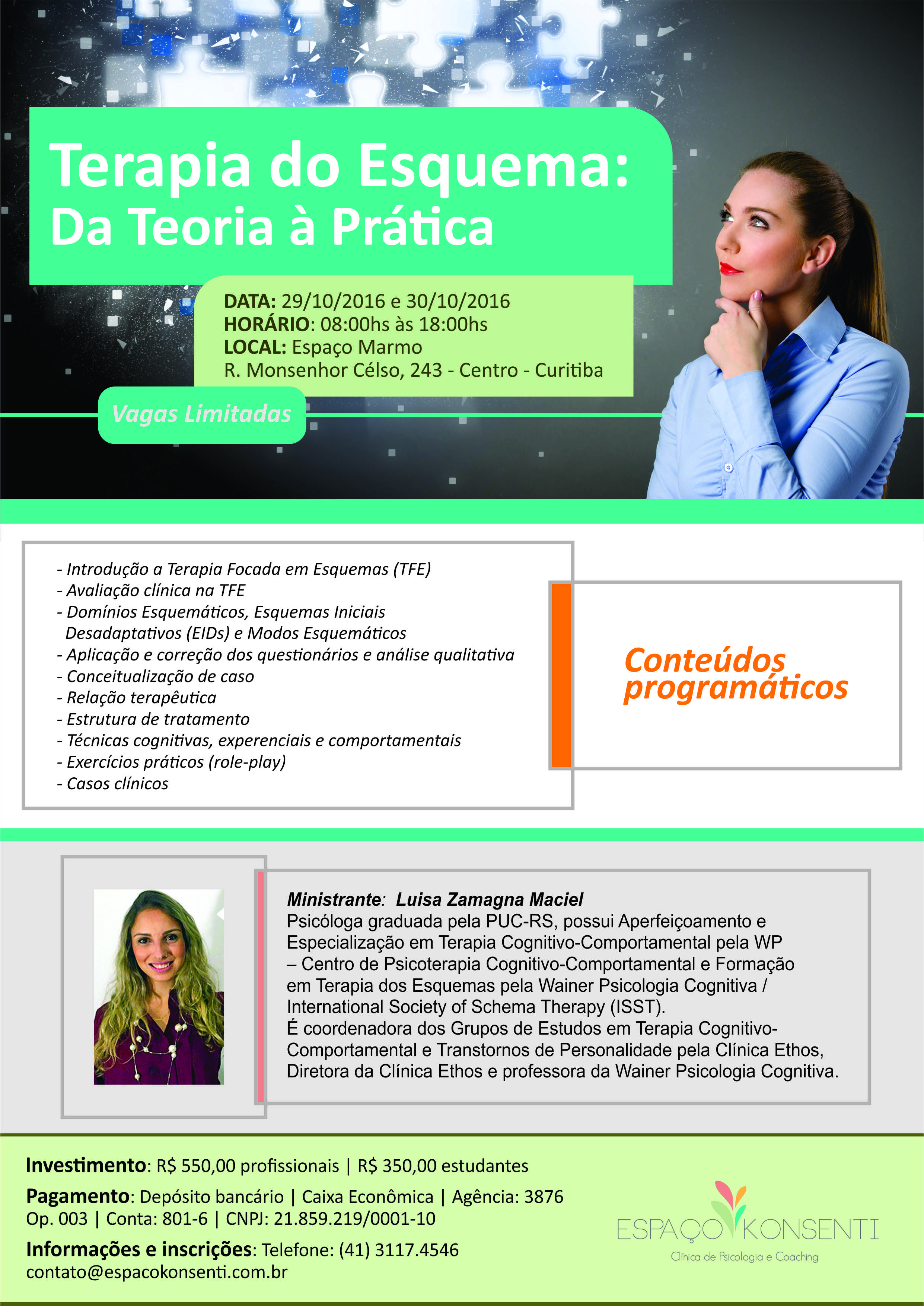 Workshop "Terapia do Esquema: da teoria à prática"