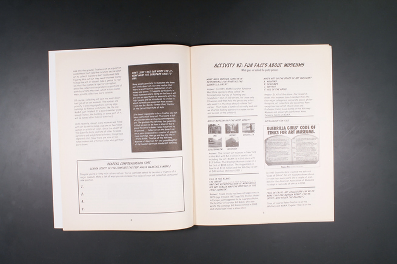 The Guerrilla Girls' Art Museum Activity Book