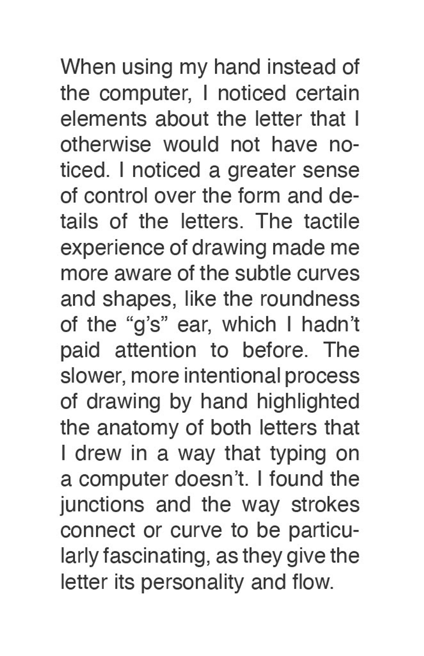 Letterform in layout