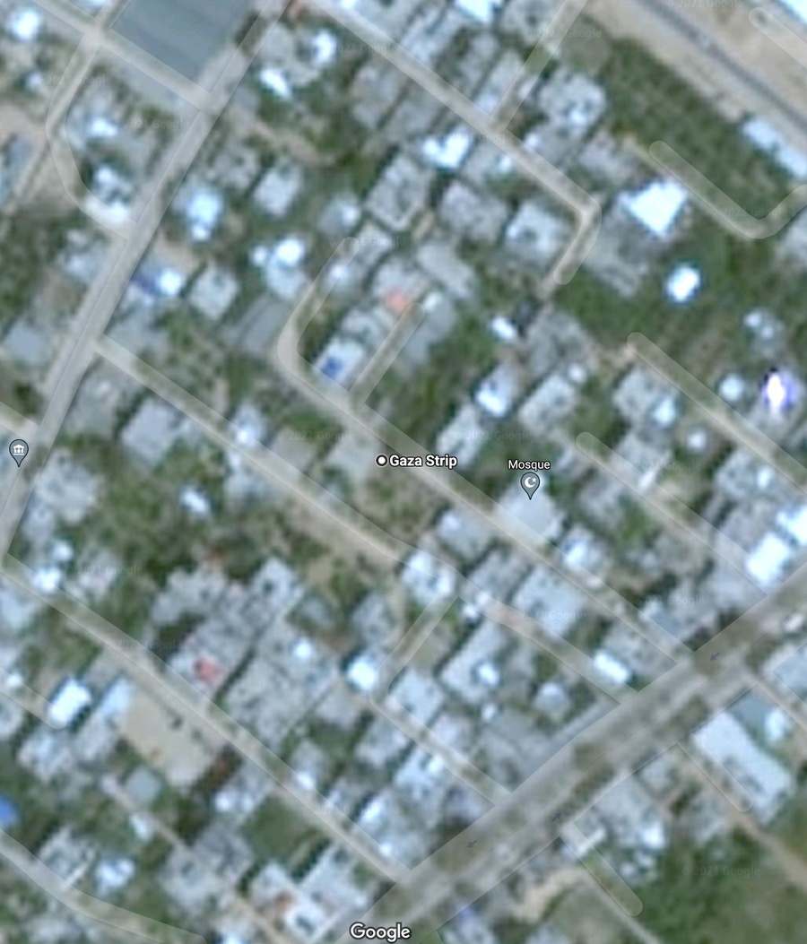 Gaza is blurred on Google Maps