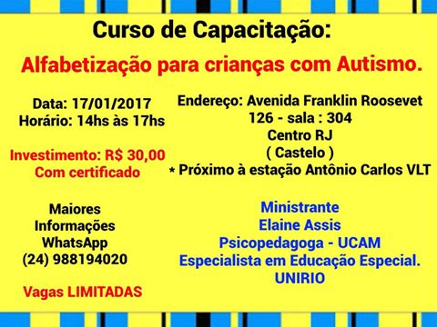 Alfabetização para crianças Autista