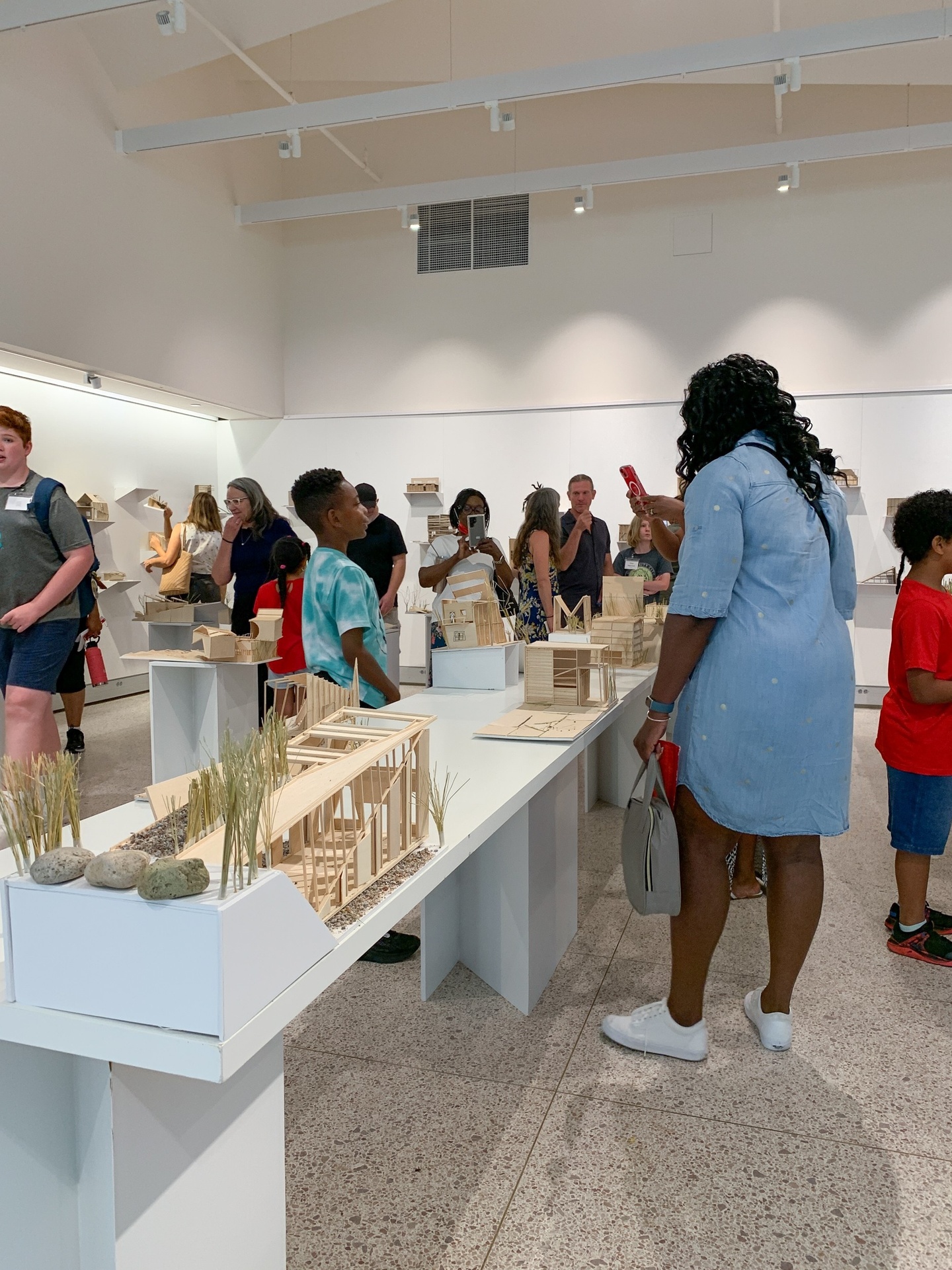 Two young students working on architecture project