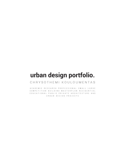 Urban Design - Columbia GSAPP